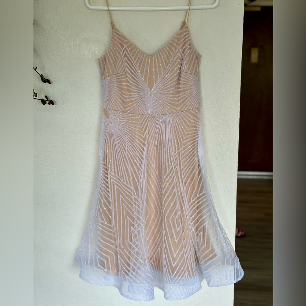 Uninss sequins illusion dress